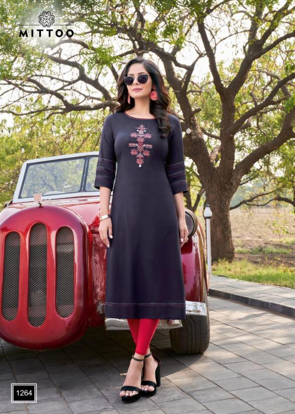 Mittoo Palak 30 Fancy Rayon Embroidery Kurti 